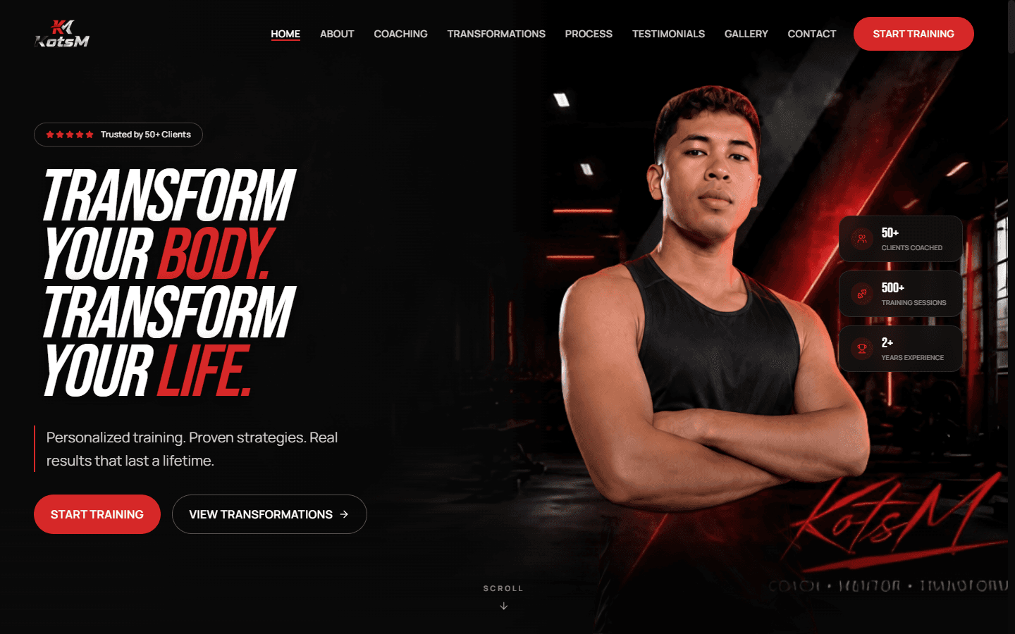 KotsM hero — Transform your body, transform your life